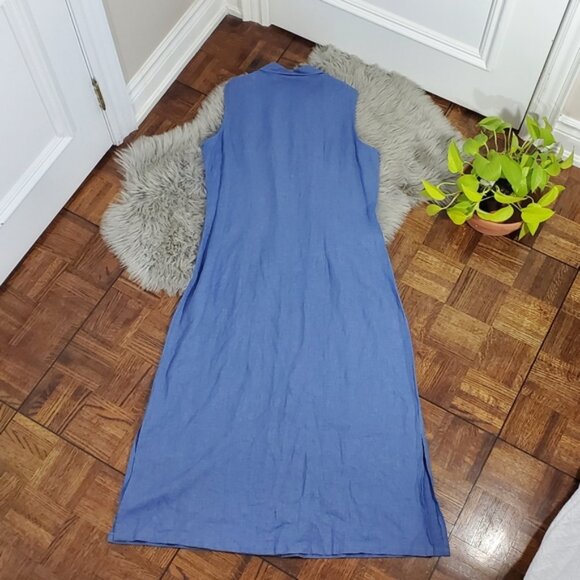 Vintage CALIFORNIA GIRL Maxi Button Down Linen Dress - Picture 3 of 15